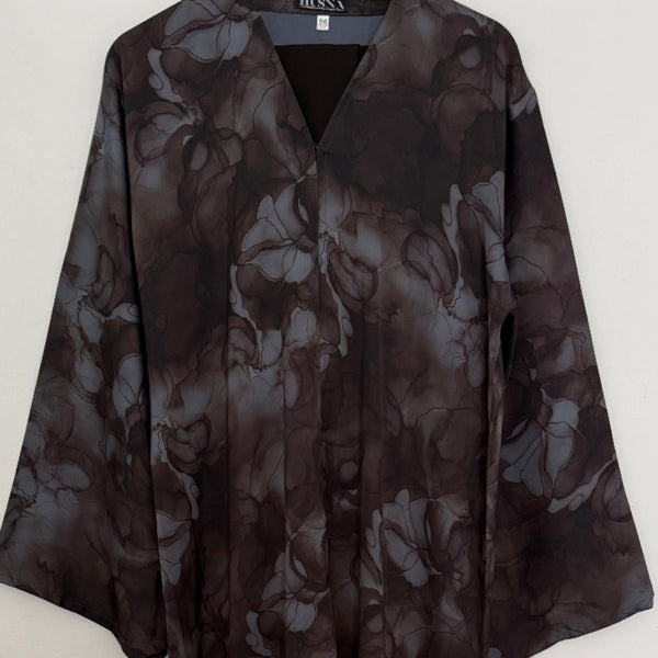 LIMITED EDITION 2 PIECE SET YUSRA 3.0 OPEN ABAYA WITH BUTTONS - BROWN