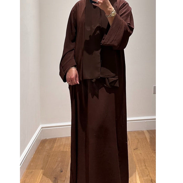 EVERYDAY CREPE ABAYA BROWN