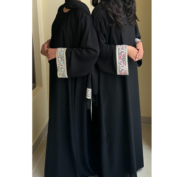 FLOWER BLOOM CLOSED ABAYA PINK