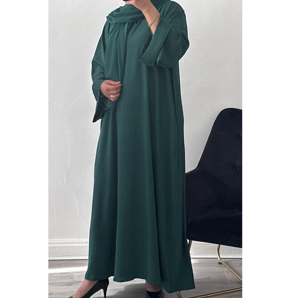 EVERYDAY CREPE ABAYA FOREST GREEN