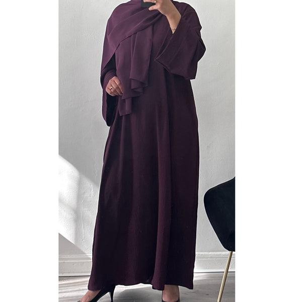 EVERYDAY CREPE ABAYA PLUM