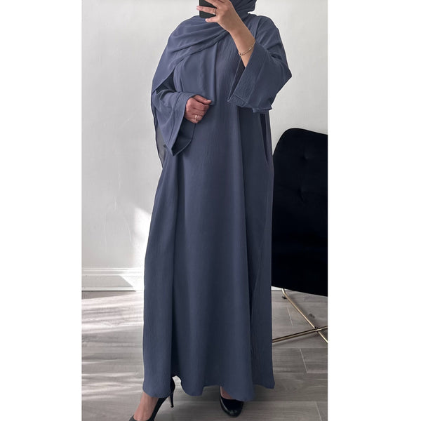 EVERYDAY CREPE ABAYAS DENIM BLUE
