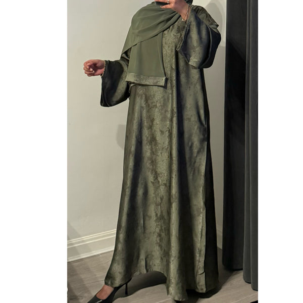 YARA 2.0 CLOSED ABAYA WITH POCKET - Olive