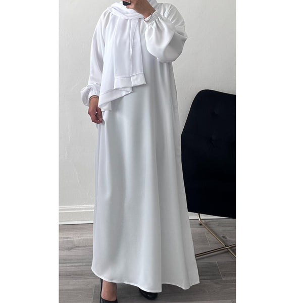 LIYAN ABAYA WHITE