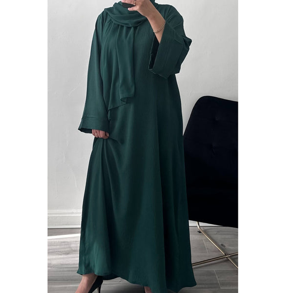 EVERYDAY CREPE ABAYA FOREST GREEN
