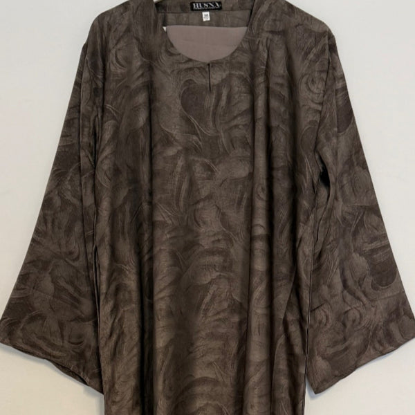 YARA 3.0 CLOSED ABAYA WITH POCKET - STONE