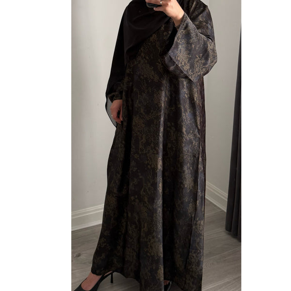 LIMITED EDITION INAYAT PRINTED ABAYA BLUE MIX
