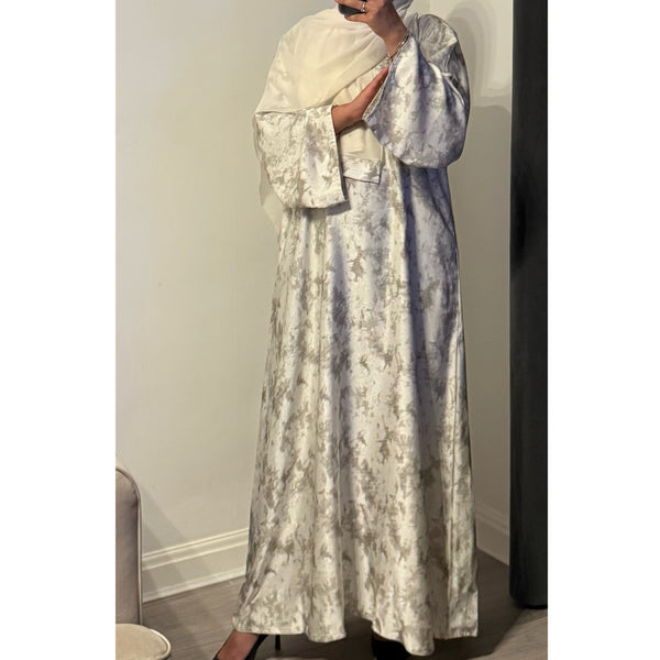 YARA 2.0 CLOSED ABAYA WITH POCKET - Cream