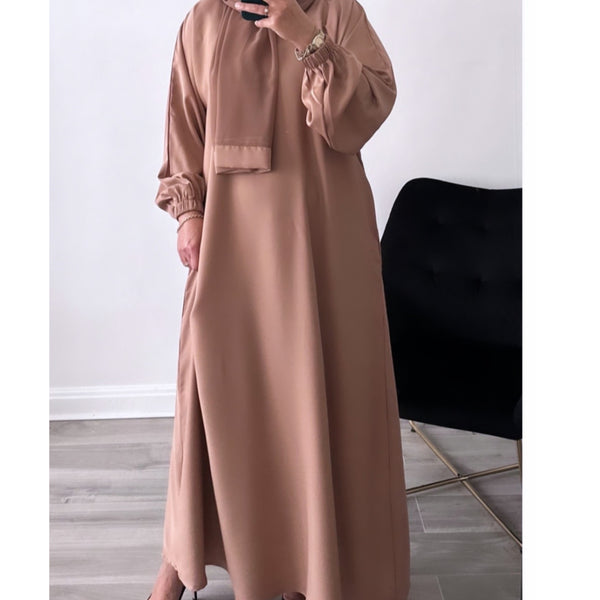 LIYAN ABAYA LIGHT BEIGE