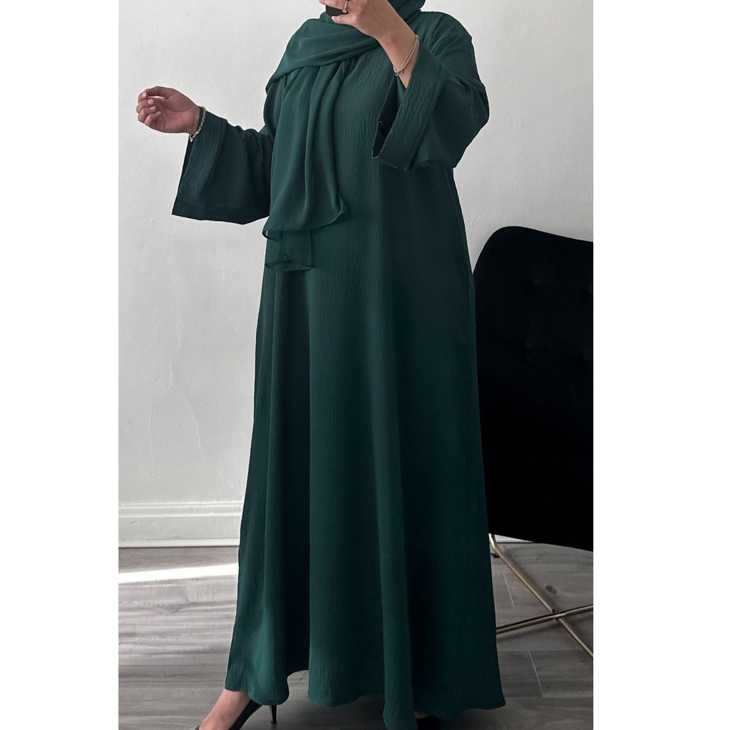 EVERYDAY CREPE ABAYA FOREST GREEN