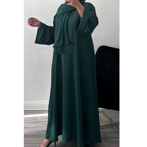 EVERYDAY CREPE ABAYA FOREST GREEN