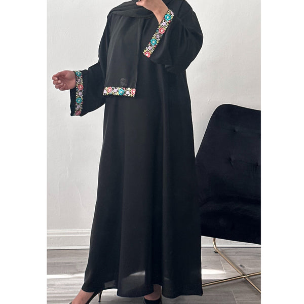 MIX FLORAL CLOSED ABAYA