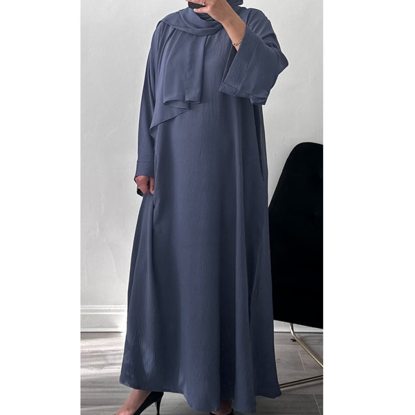 EVERYDAY CREPE ABAYAS DENIM BLUE