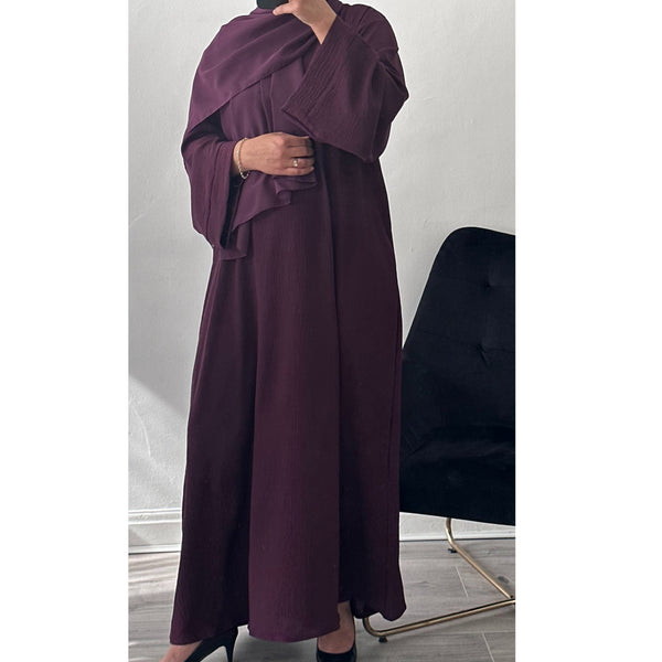 EVERYDAY CREPE ABAYA PLUM