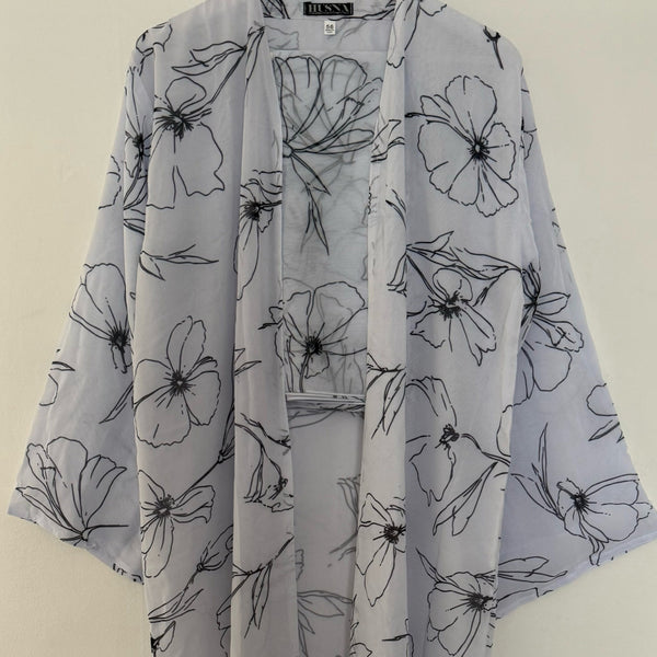 HANA CHIFFON PRINTED OPEN ABAYA