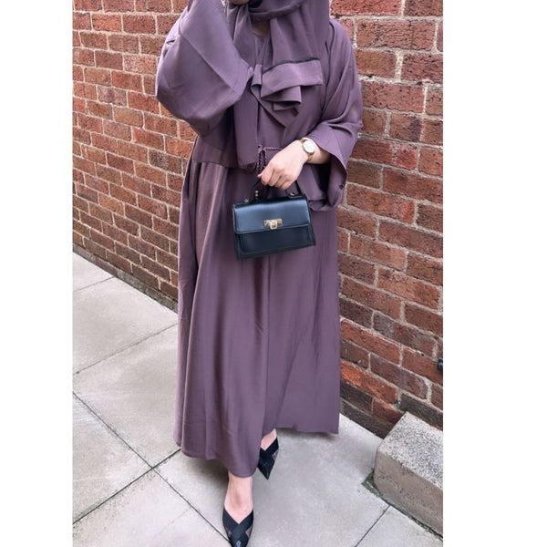 AYLA ABAYA LIGHT BROWN/MAUVE
