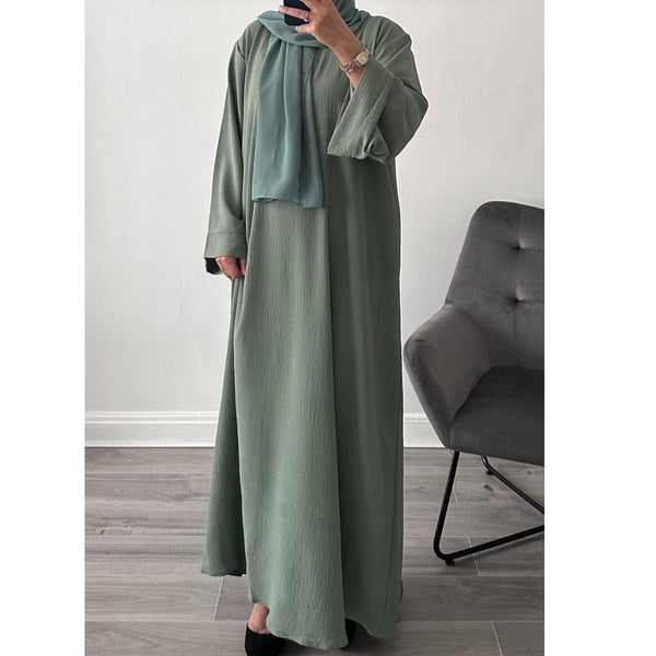 EVERYDAY CREPE ABAYA SAGE GREEN