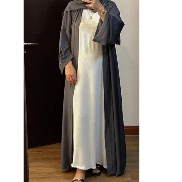 DARK GREY CRUSHED KIMONO