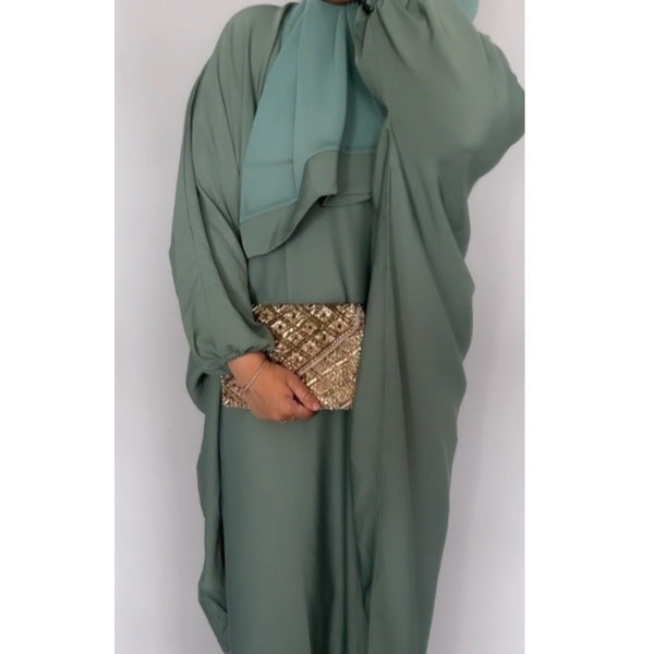 DUCK GREEN FARASHA ABAYA