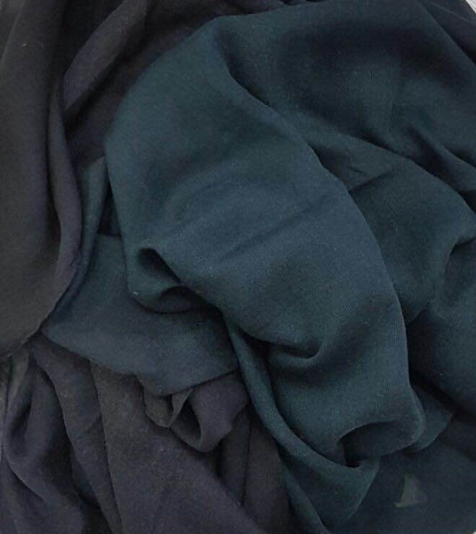 OMBRE 2 TONED BLACK AND GREEN - Husna Collections