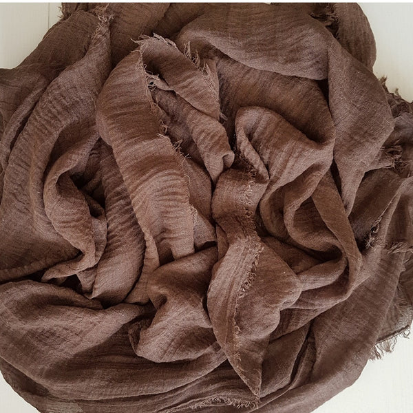 CRIMP BROWN HIJAB - Husna Collections