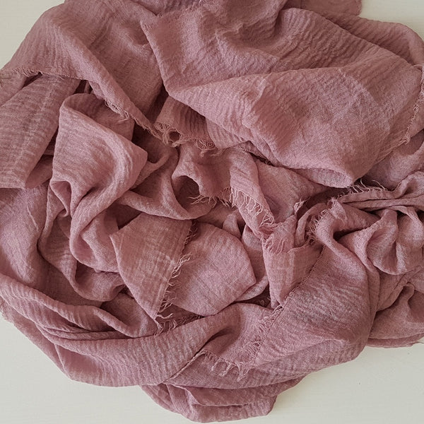 CRIMP DUSTY PINK HIJAB - Husna Collections