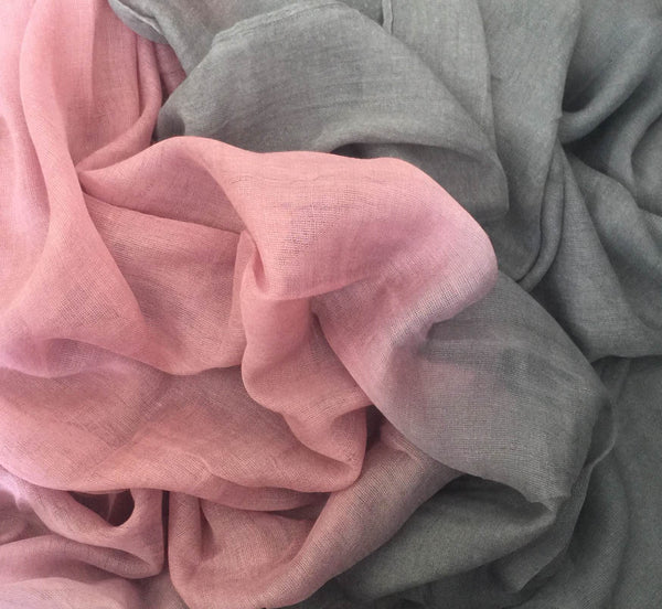OMBRE 2 TONED GREY & PINK - Husna Collections