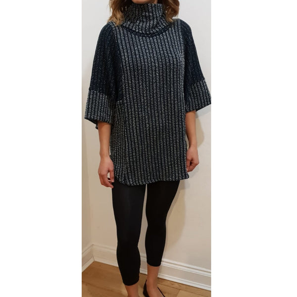 PONCHO POLO NECK JUMPER