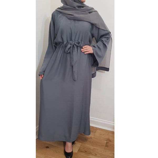BELLA ABAYA GREY - Husna Collections