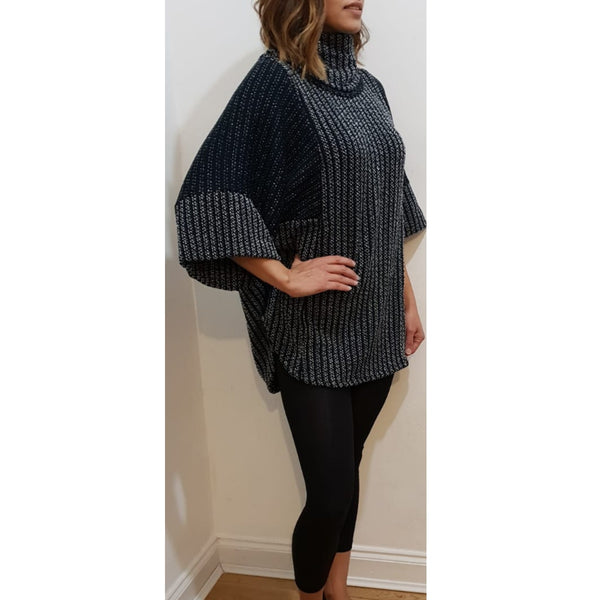 PONCHO POLO NECK JUMPER