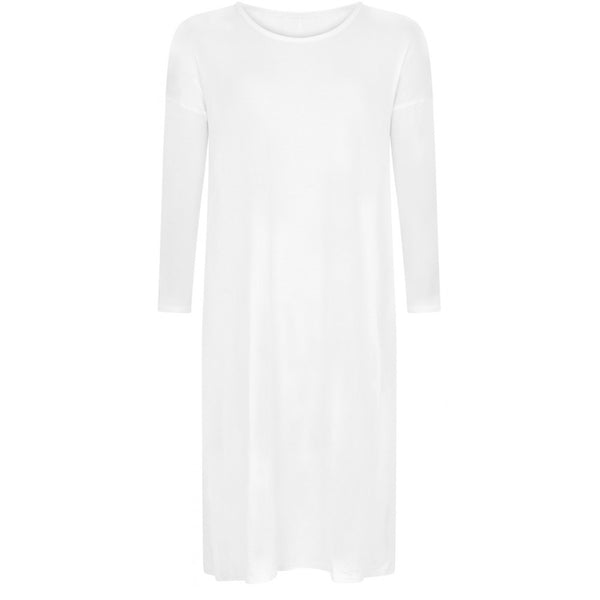 WHITE MIDI DRESS - Husna Collections