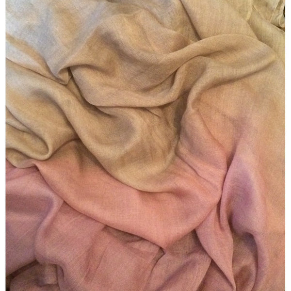 OMBRE 2 TONED BEIGE & PINK - Husna Collections