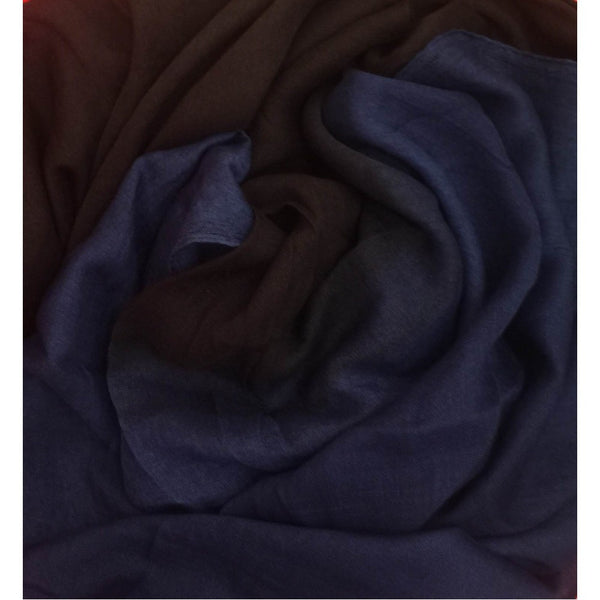 OMBRE 2 TONED BLACK & BLUE - Husna Collections
