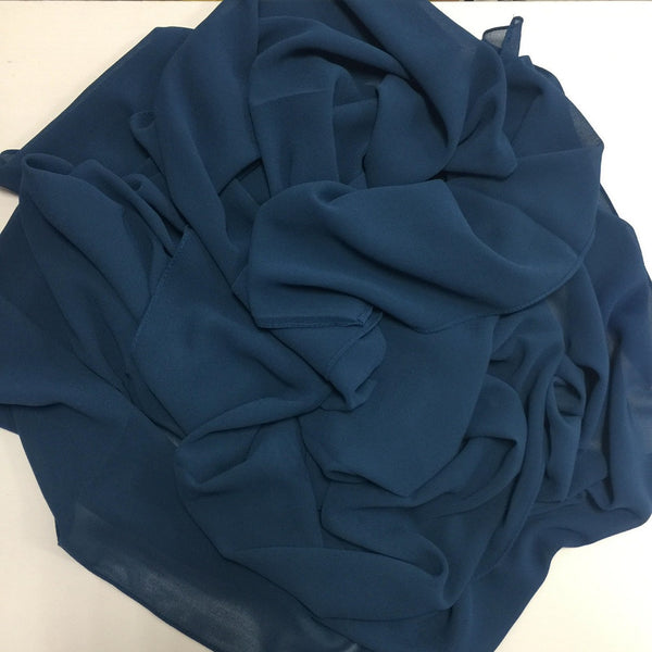 GEORGETTE BLUE HIJAB - Husna Collections