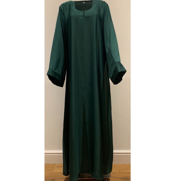 CASUAL PLAIN BELL SLEEVES ABAYA EMERALD GREEN