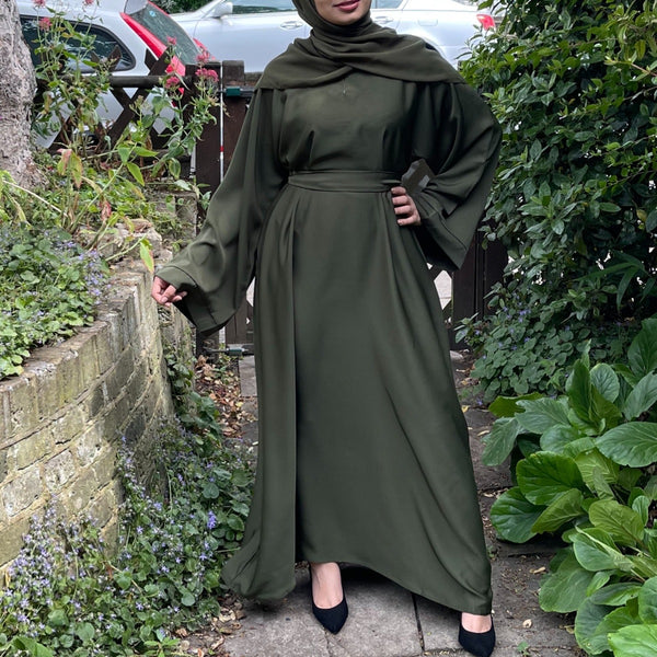 CASUAL PLAIN BELL SLEEVES KHAKI