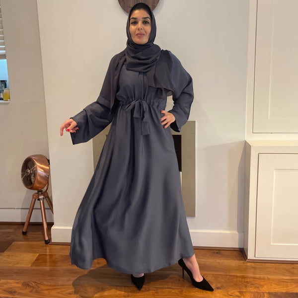 BELLA ABAYA DENIM GREY
