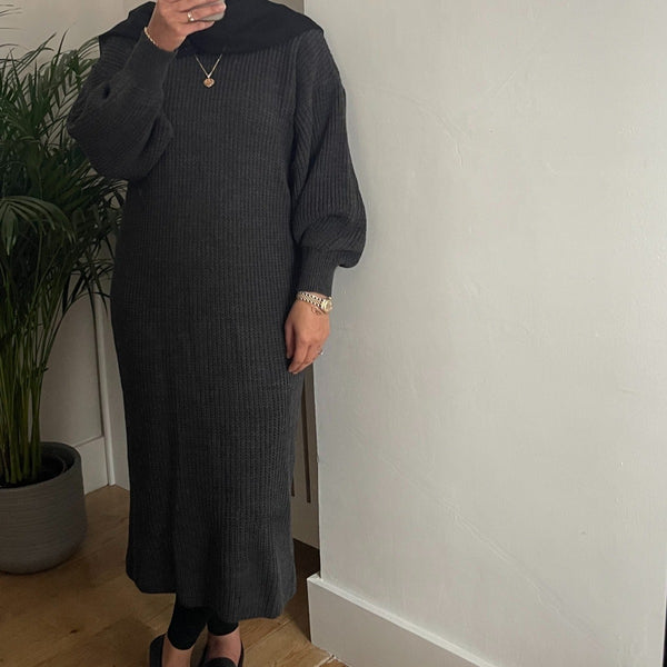 LONG KNIT JUMPER DRESS - 5 SHADES AVAILABLE