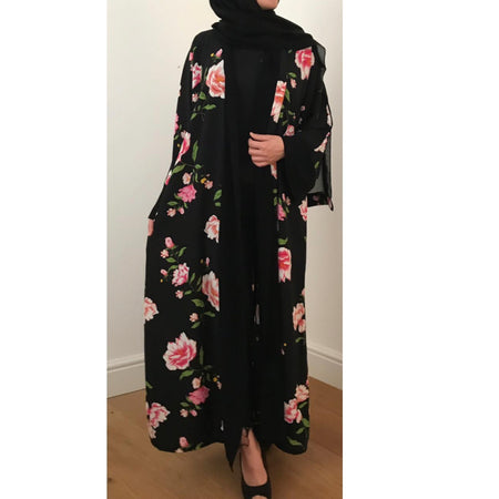 BLACK SOFT CRUSH KIMONO