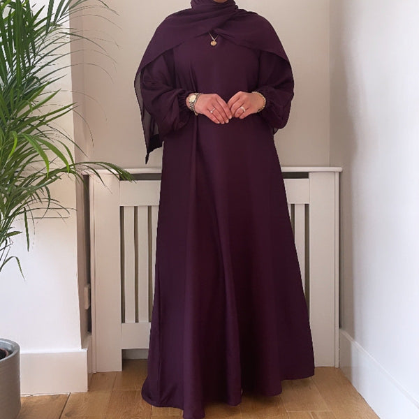 LIYAN ABAYA PLUM
