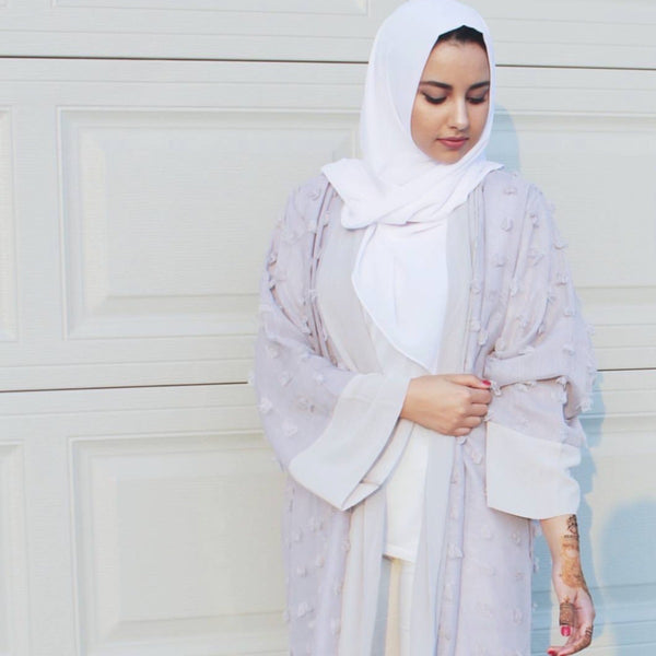 OPEN KIMONO/ABAYA GREY