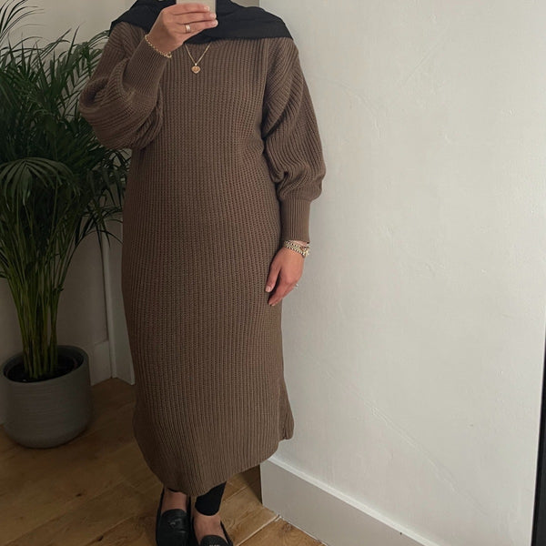LONG KNIT JUMPER DRESS - 5 SHADES AVAILABLE