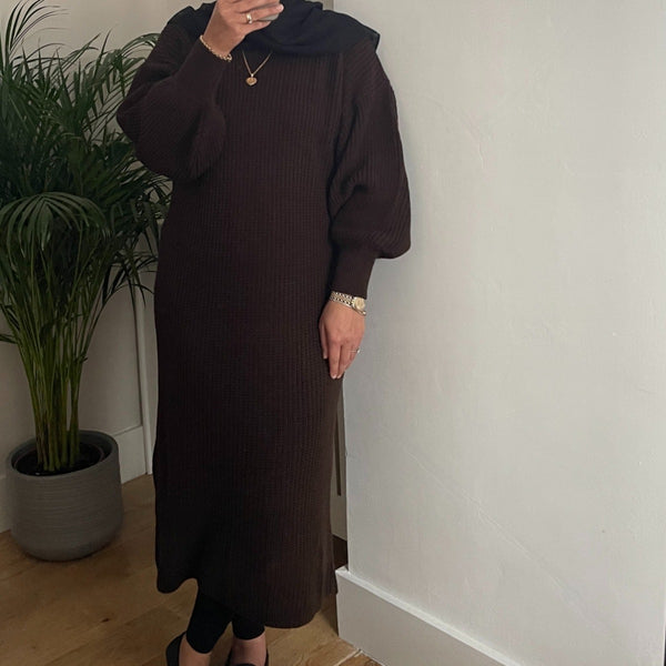 LONG KNIT JUMPER DRESS - 5 SHADES AVAILABLE