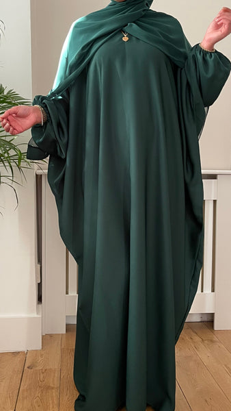 FOREST GREEN FARASHA ABAYA