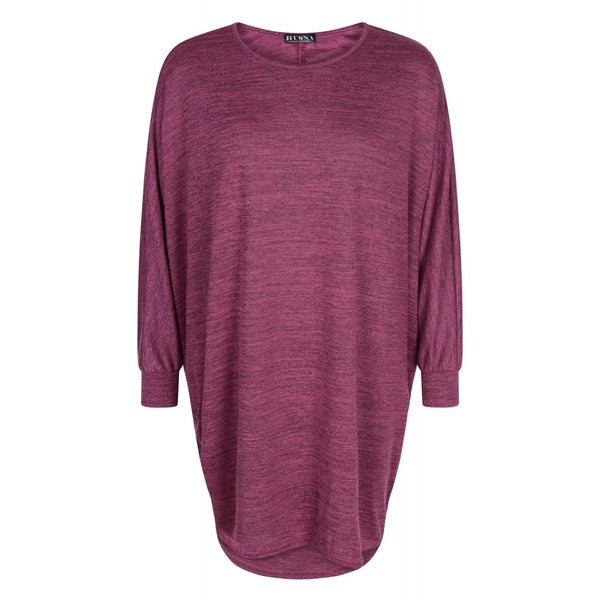 HIGH LOW BATWING TOPS MAGENTA - Husna Collections