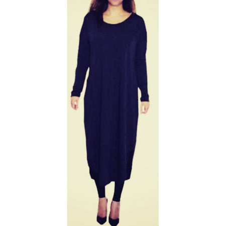 FLOATER DRESS CHARCOAL