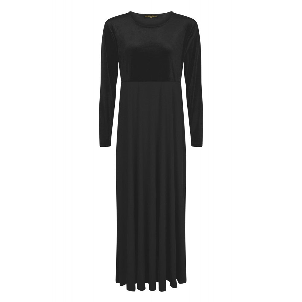 VELVET BLACK ABAYAS DRESS