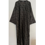 AZRA JACQUARD CLOSED PRINT ABAYA GREY