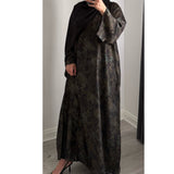 LIMITED EDITION INAYAT PRINTED ABAYA GREEN MIX