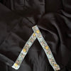 BLACK CLOSED ABAYA WITH STONES - BLUE